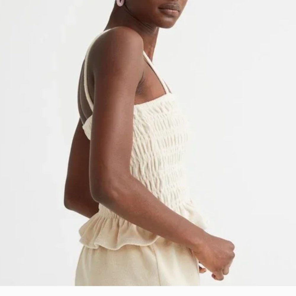 H&M Cream Ruched Blouse - Picture 2 of 10